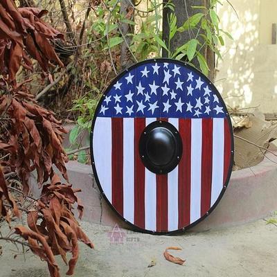 Royal Handicraft Patriotic American Banner Autentic luptă purtat Scut viking 60,96 cm