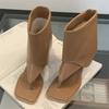 Eilyken Spring Summer New Design Open Toe Pinch Foot Thick Heel Cool Boots Sandals Fashion Concise Party Dress Flip Flops Shoes