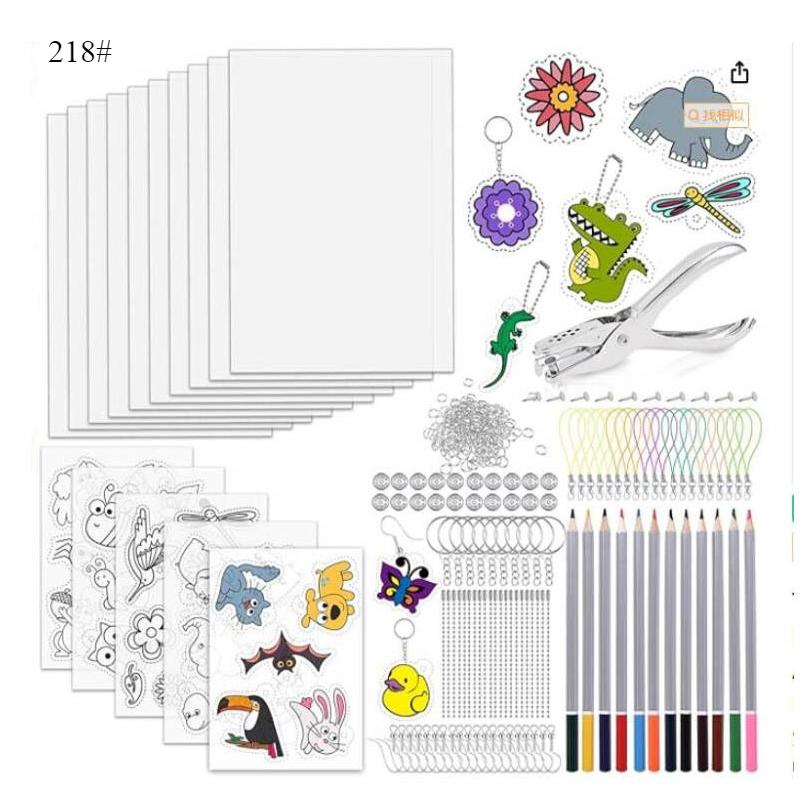 Krimpplastic Vel Set Kunst Set Bevat Krimpplastic Papier en Krimpkunst Papier met Patroon Gatentang voor Kinderen Creatief Knutselen