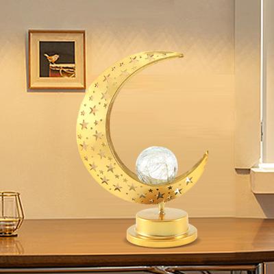 LED Eid Mubarak Desk Lamps Wrought Iron Ramadan Decorative Night Light Gifts