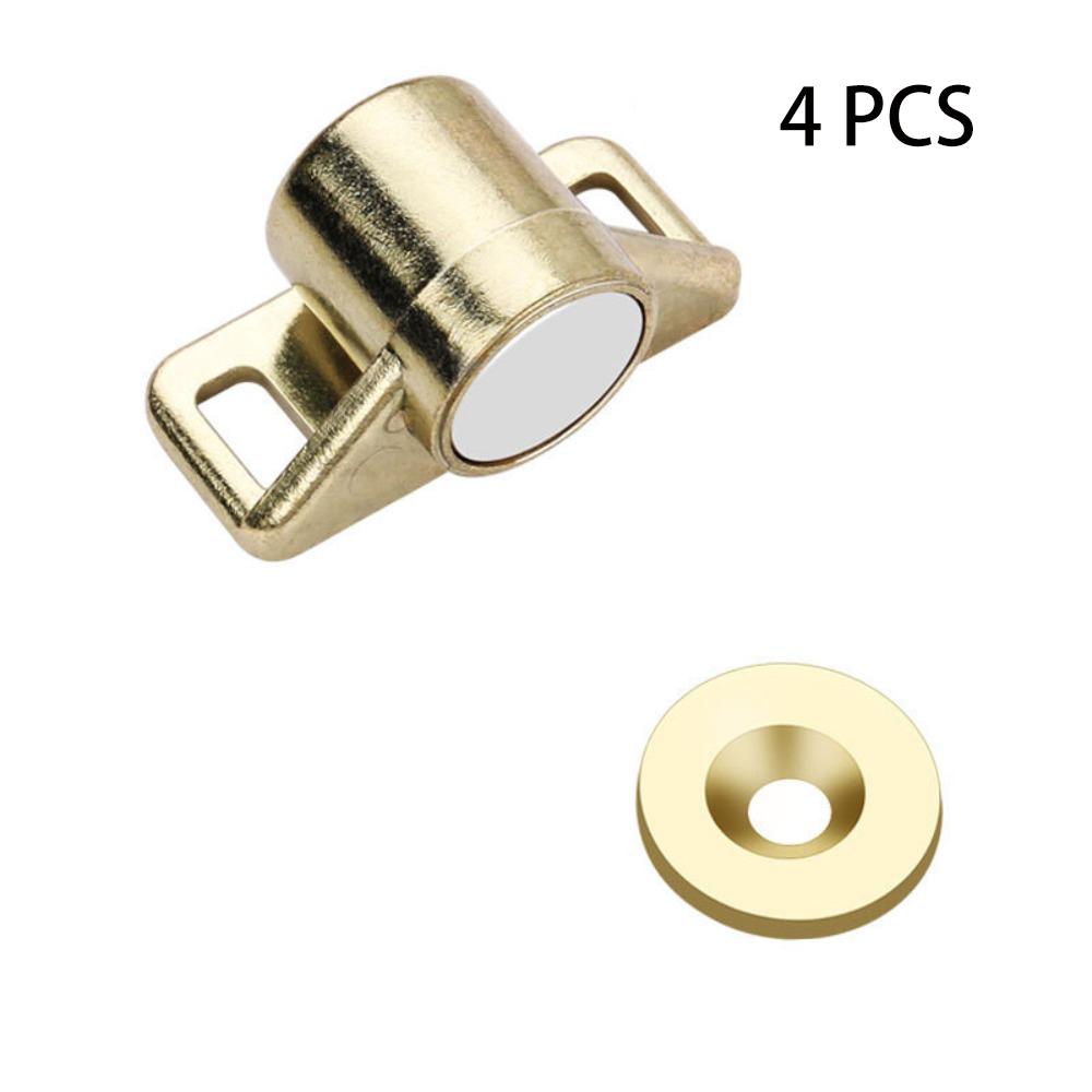 

4 шт. Защелки для шкафа Магнитные защелки для шкафа Цинковый сплав цинка Цинковый сплав Магнитная защелка для двери Ванная комната золотой