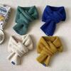 Simple Unisex Short Solid Color Knitted Scarf Neck Protection In Autumn And Winter Fashion Versatile Small Scarf For Men Women