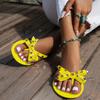 Comfortable Flip Flops For Women Wide Feet Women Flip Flops Thong Sandals With Bow Summer Bowtie Flat Zapatillas De Casa Mujer