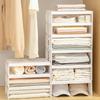 Kleiderschrank Aufbewahrungsregale Schlafzimmer Schrank Organizer Stapelbares Kunststoff Mehrschichtiges Aufbewahrungsregal Kleidersortier Aufbewahrungshalter
