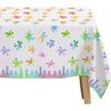 Xigejob Slime Birthday Party Tablecloth Decorations for Kids, Disposable Colorful Splatter Splash Theme Pink Slime Party Supplies Tablecover, 3 Pack,
