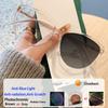 New Fashion Anti-Blue Light Glasses Ultra-Light Blush Cold Brown Korean Round Metal Frame Eyewear