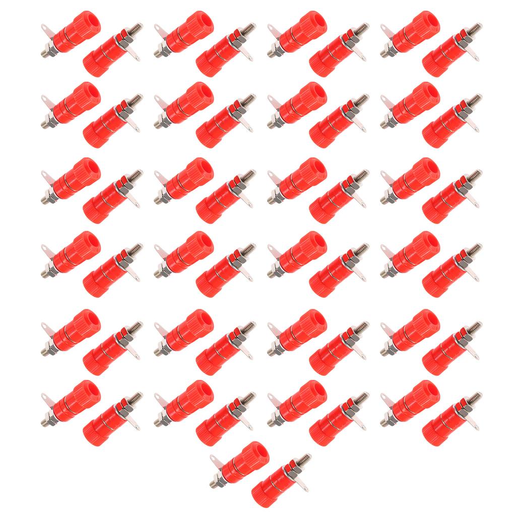 50Pcs 4mm Banana Plugs Socket Connector Amplifier Speaker Binding Posts Terminal Electrical Connector Terminal Enduring