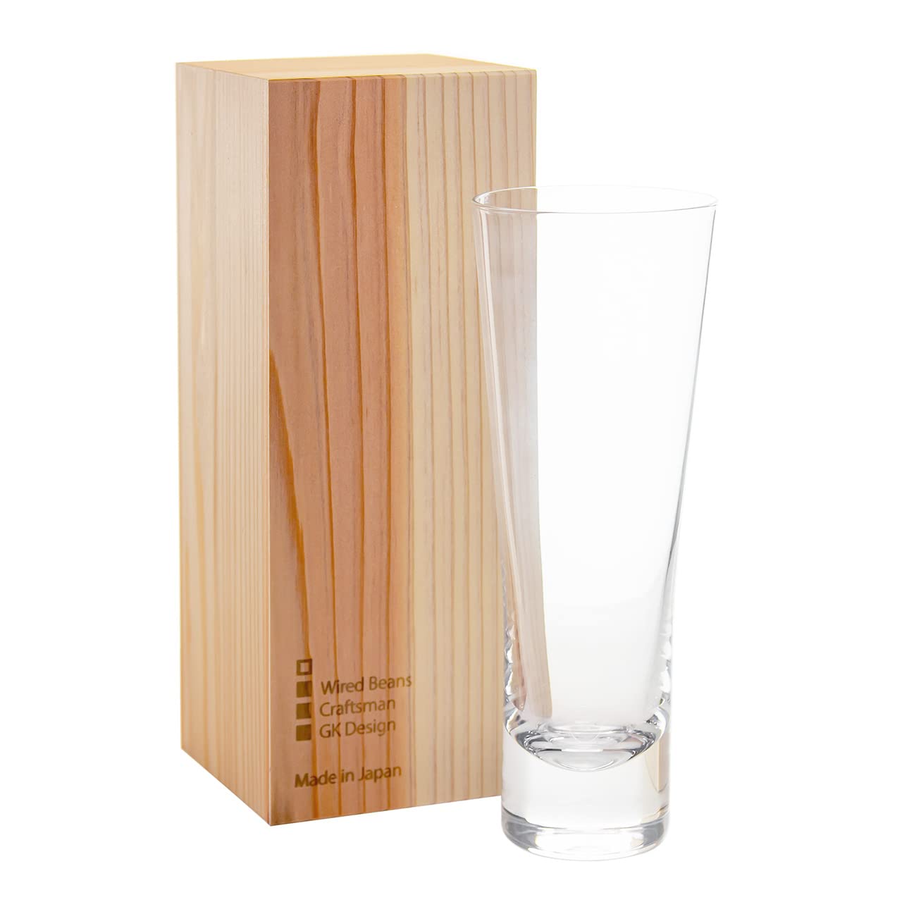 

Wired Beans Eternal Beer Glass, 430ml (Transparent, Clear), in a Cedar Box
