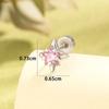 Earstuds with Double Headed earring Screws Titanium Steel Earbone Screws Four Star Versatile Classic High Grade Girl Earrings  Jewelry