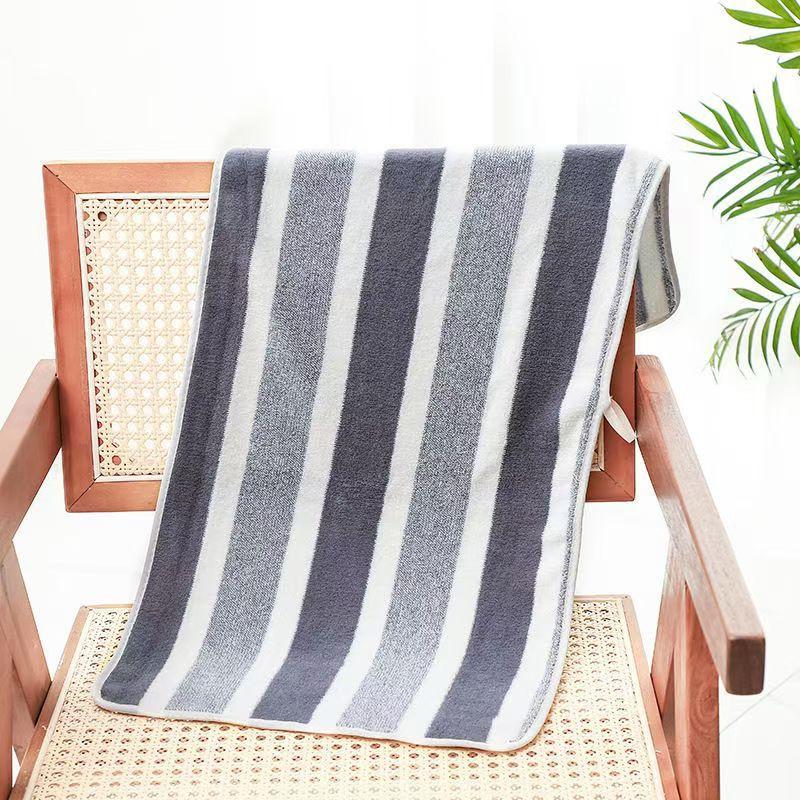 Bath Towel Striped 35x75cm, Soft Quick Dry Absorbent Towels, Bath Sheets for Bathroom
