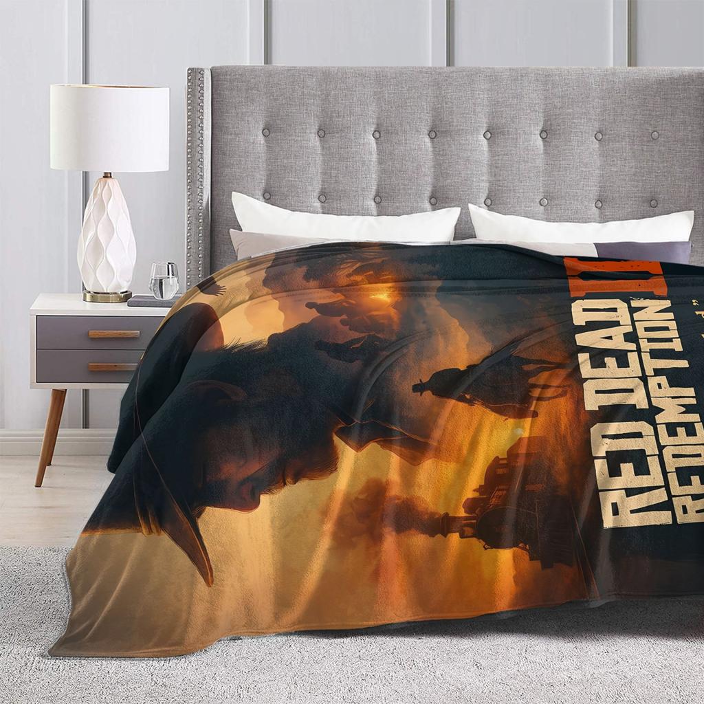 Red Dead Redemption 2  Blankets Quality Soft Warm  Bedding Throws Winter Girls Boys Home Decor Pattern Bedspread