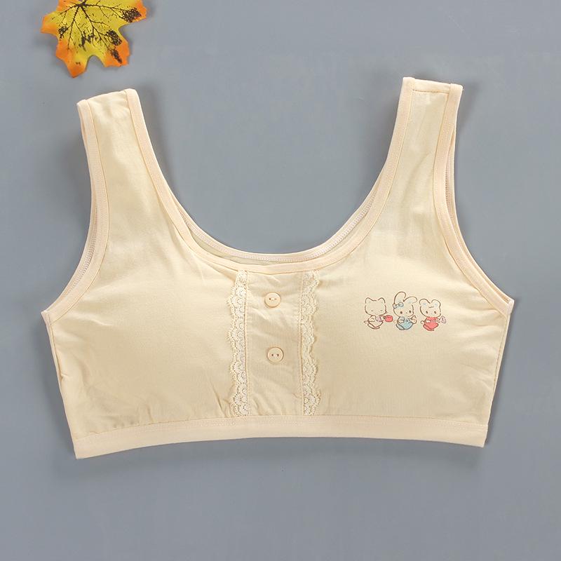 Girls Cotton Training Bra Teenage Girls Bra Soft Padded Kids Underwear