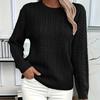 Round Neck, Fried Dough Twists Thickened Knitwear, Female, Autumn and Winter 2025 New Style, Knitwear, Solid Color Top, Base Sweater
