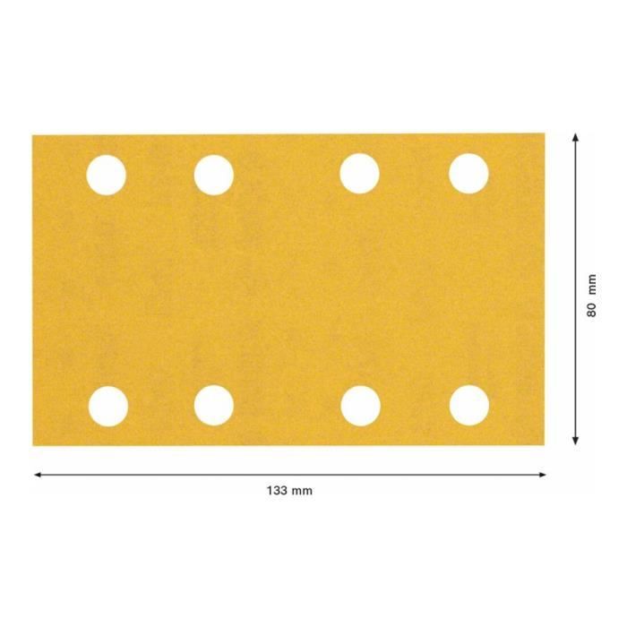 Feuille abrasive - bosch - c470 - 80 x 133 mm - granulométrie 240 - auto-agrippante