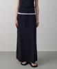 LAMEREI Jersey String Maxi Skirt[Lmbfsusk416]-Navy