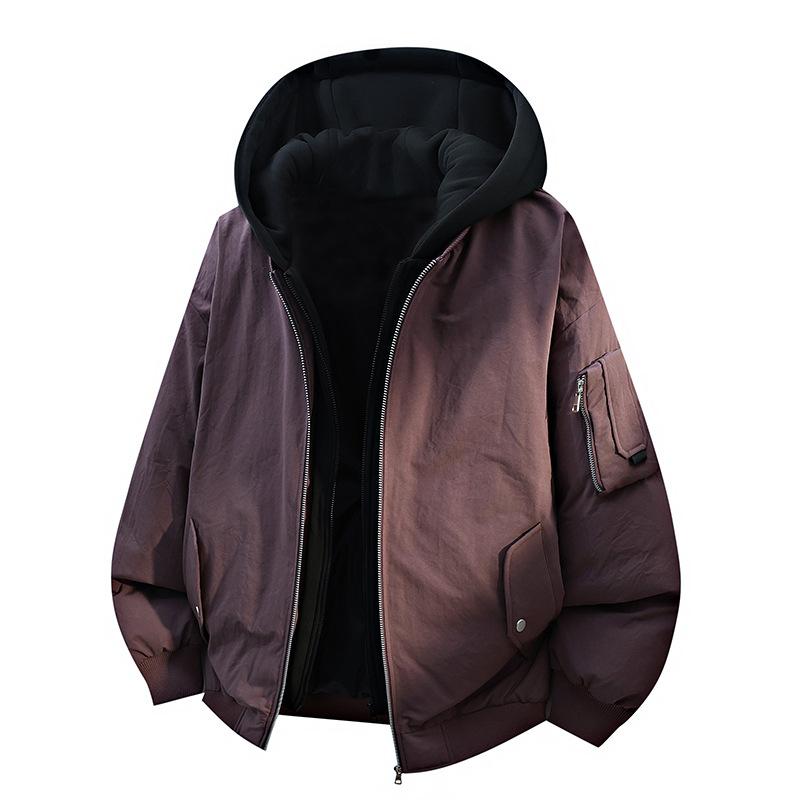 New national standard 90 white duck down jacket men's versatile youth trend hooded jacket large size thickened warm windproof top