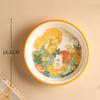 Creative Cartoon Ceramic Plate Sweet Cute Afternoon Tea Dessert Plates Home Breakfast Yogurt Oatmeal Bowl Delicious Ramen Bowls