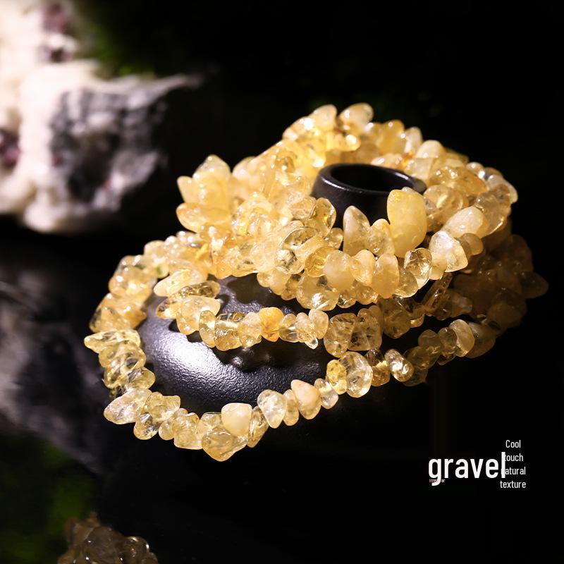 2026 Citrine Crushed Stone Long Strand Beads for DIY Bracelets & Necklaces