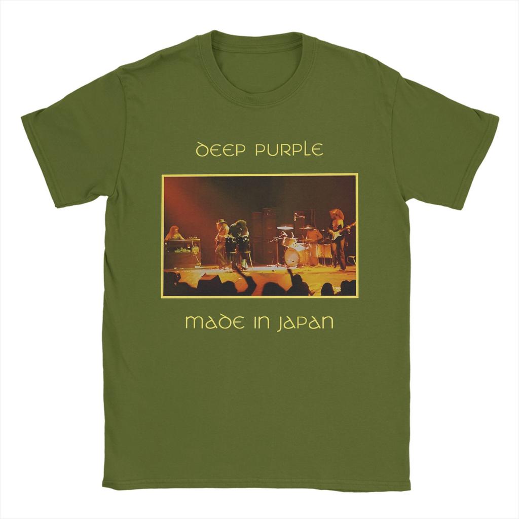 Men's Rock Band Deep Purple  Made In Japan T Shirt  Cotton Clothes Vintage Short Sleeve O Neck Tees Summer T-Shirt