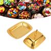 Gold Fruit Tray European   Metal Fruit Plate Table Decoration with Lid for Snacks Candies Desserts
