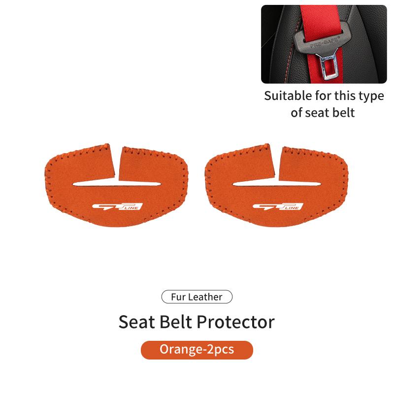 QDIM8 2PCS Car Seat Belt Anti Scratch Buckle Protector Cover Accessories For KIA gt gtline Xline ceed Forte RIO STINGER Seltos K3 K4