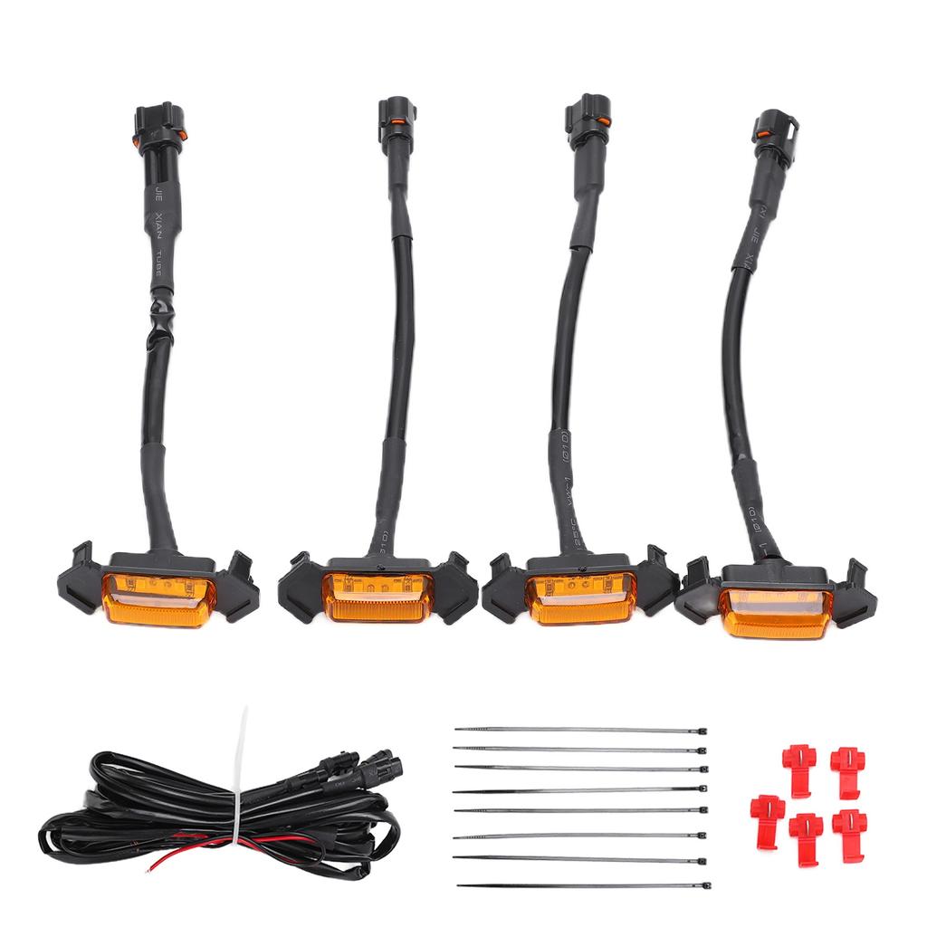 4pcs LED Front Grille Light Amber Lens IP67 Waterproof Replacement for Tacoma TRD Pro 2016‑2020