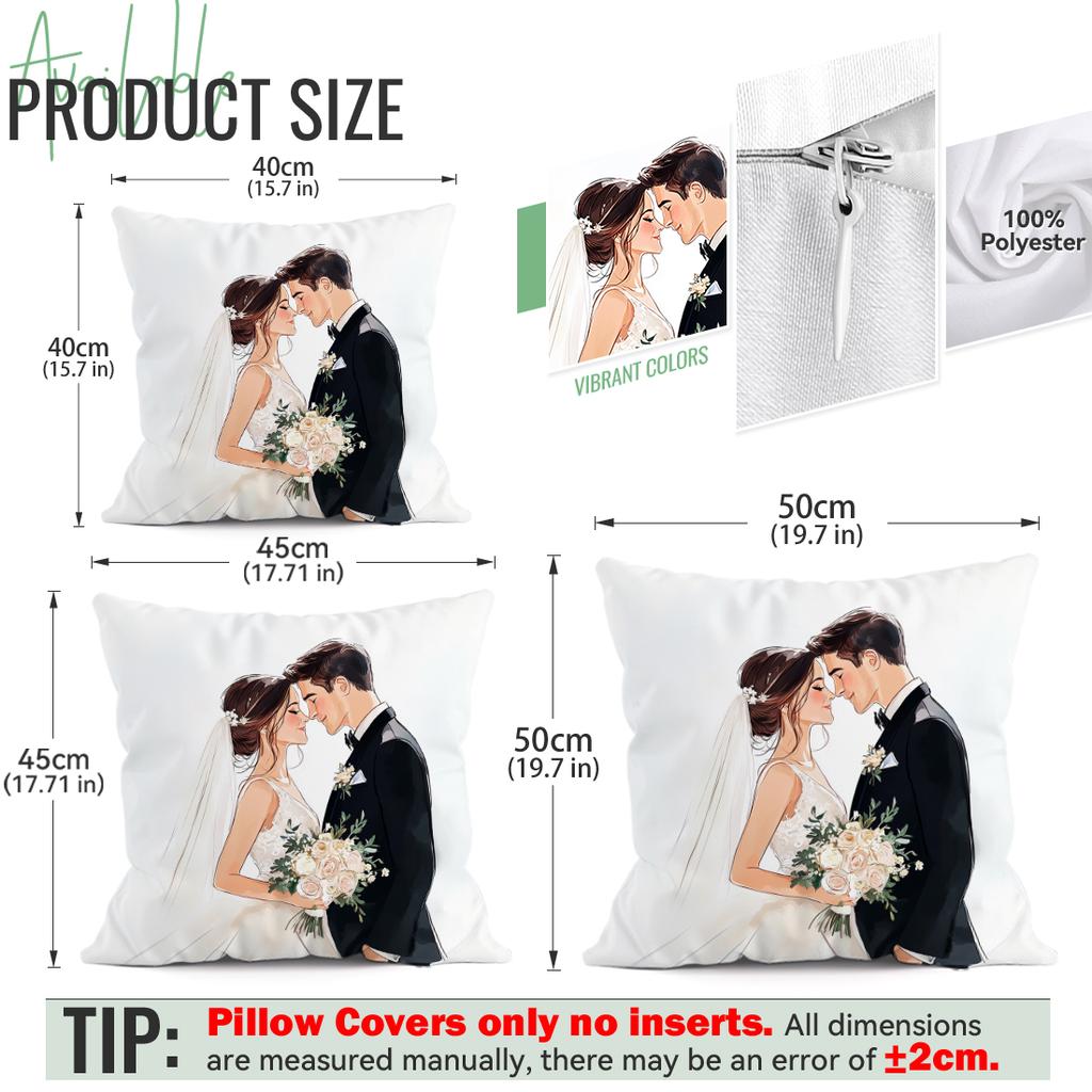 4pcs Setwedding Anniversary Gift Cushions Pillowcase Polyester Cushion Cover Throw Pillow Pillowcover Home Car Sofa Decor