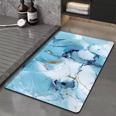 1pc Pure Color Rug Marble Texture 3D Printed Non-slip Rug Floor Entrance Mat Home Living Room Bedroom Decoration Birthday Gift