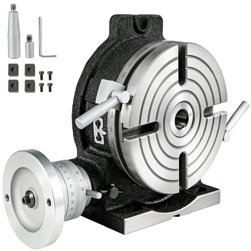 Rotary Table 8" Vertical & Horizontal Rotary Table, 8Inch Horizontal Vertical HV8 Precision 3MT Milling Drilling Machine Vernier Reading Milling