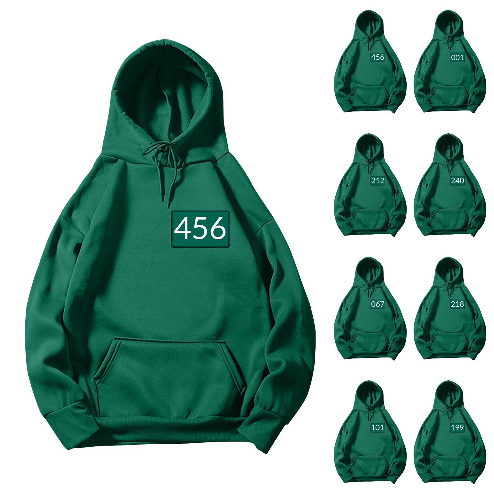 

Unisex Long Sleeved Pocket Hooded Sweatshirt L зелений