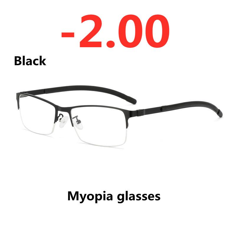 Ochelari pentru miopie anti-lumină albastră Ramă Femei Bărbați Metal Student Finisat Ochelari miop -0,5 -1 -1,5 -2 -2,5 -3 -3,5 La -6