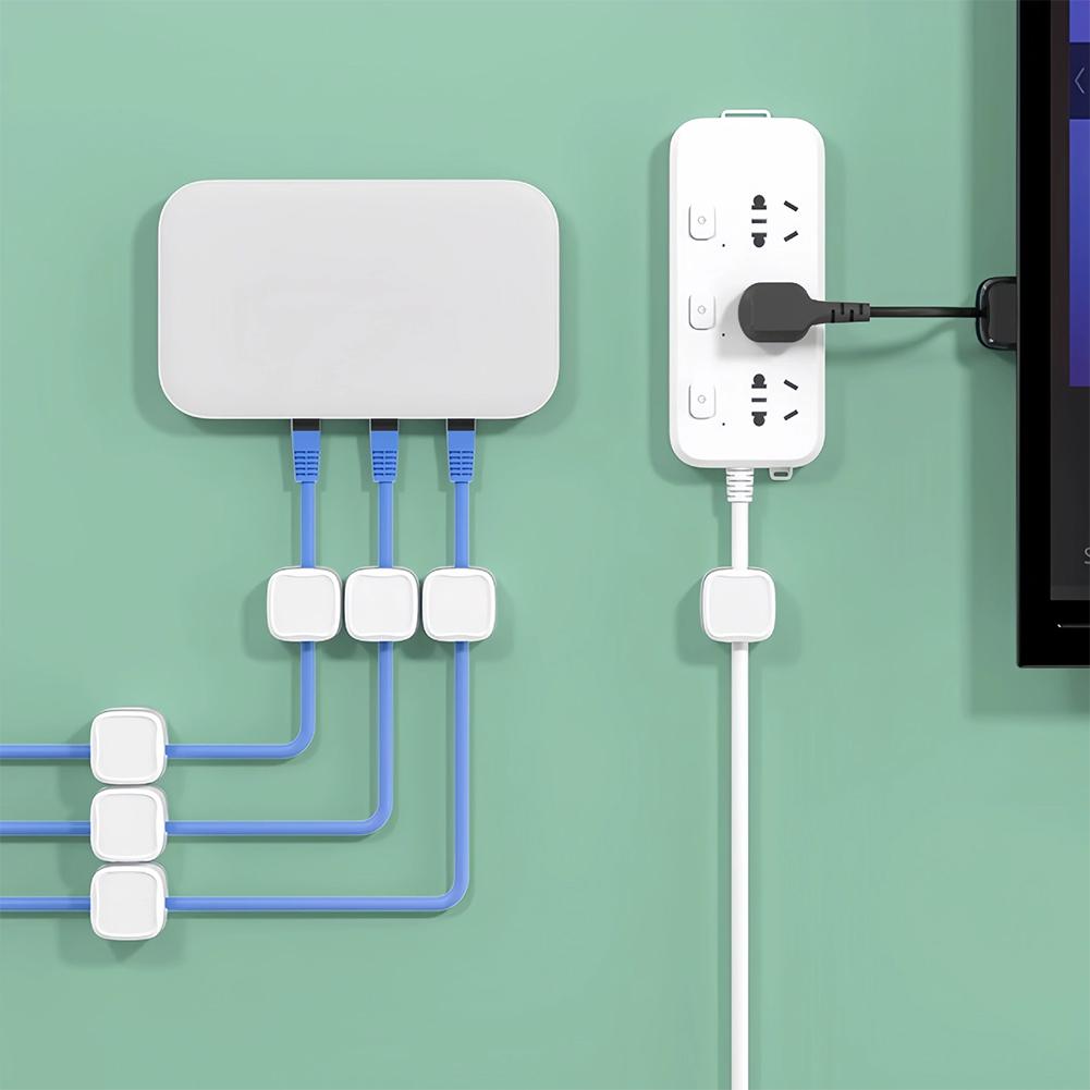 1/3/5/10pcs Cable Organizer Magnetic Plug Box Silicone Cable Winder Flexible Cable Management Clips for Office Desktop Home