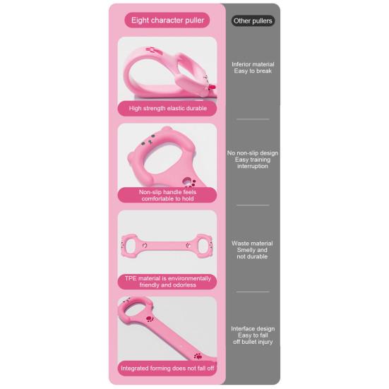 Abbildung 8 Fitness-Widerstandsband mit Anti-Rutsch-Griff Tragbares Männer-Frauen-Arm-Schulter-Stretch-Krafttrainingsübung Elastisches Gurt-Spannseil