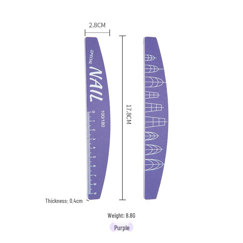 Dual-sided Gray Sand Nail File for Professional Nail Care, Polishing and Shaping - Essential Nail Tool for Perfect Manicure.