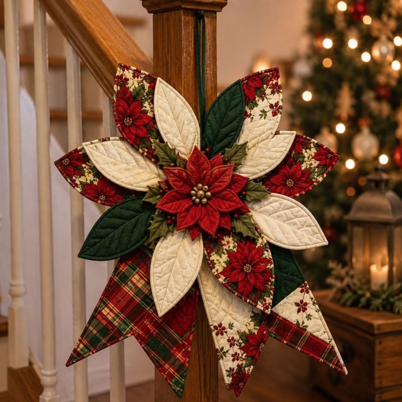 Patchwork Fabric Display Craft Set, DIY Sewing Project for Door Hangers, Wall Panels, and Seasonal Party Styling