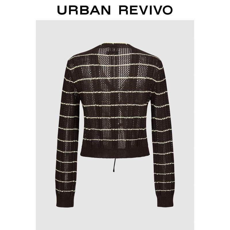 

Женский кардиган UR контрастной вязки XS