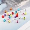 Colorful Acrylic Square Beads: English & Russian Letters for Handmade DIY Bracelets & Jewelry Accessories