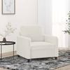 Vidaxl Armchair, Cream, 60 Cm, Upholstered In Velvet