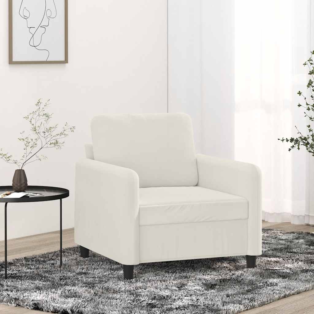 Cream Velvet Armchair 60 cm