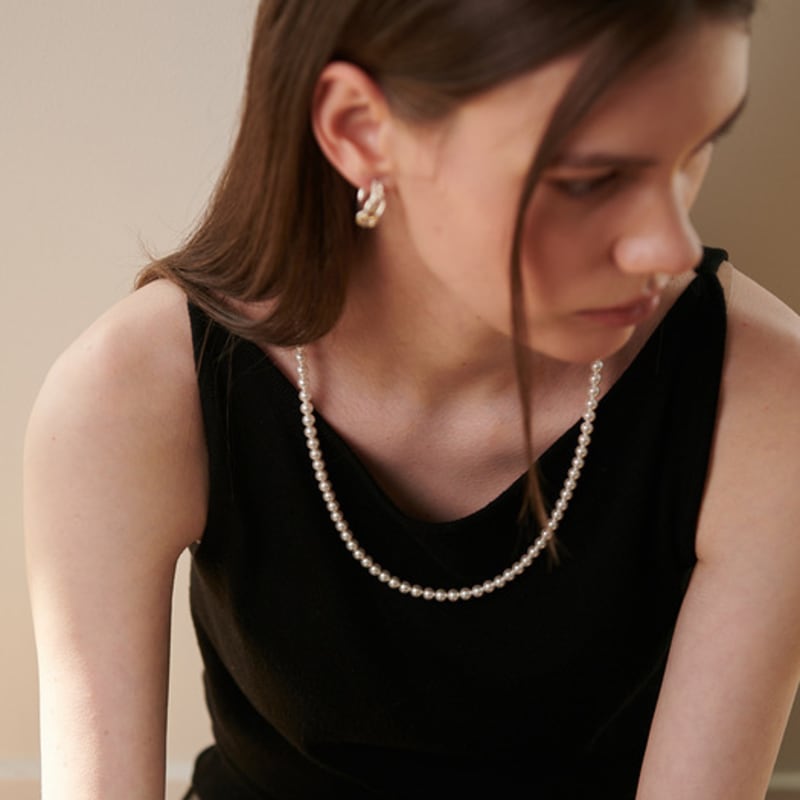 cotoit Knot Point Pearl Necklace Long(6mm)