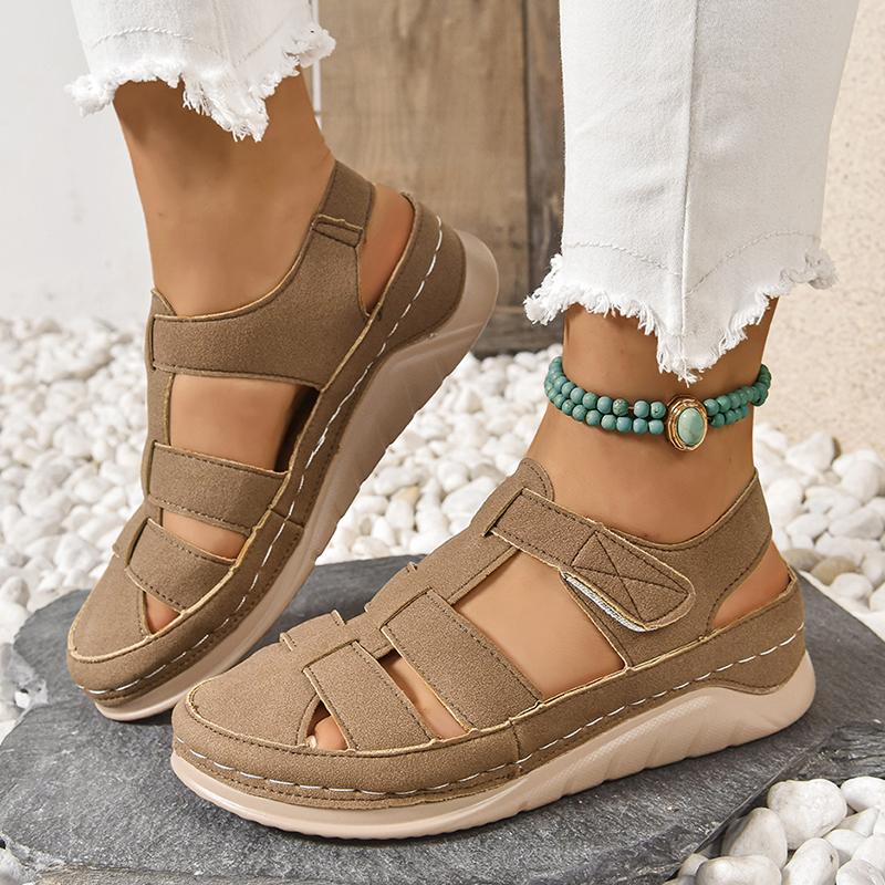 Hollow Out Platform Sandals for Women Summer 2025 Comfort Non Slip Beach Shoes Woman Lightweight Walking Roman Sandalias Mujer