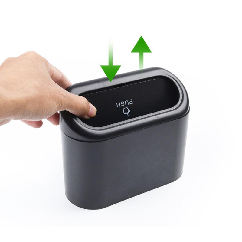 Car Trashbin Mini Portable Car Trash Bin Hanging Vehicle Garbage Storage Box Case Automobile Car Trash Can with Lid Waterproof