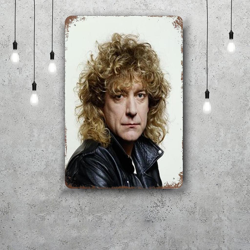 Robert Plant Band Vintage Metal Tin Signs Posters Decor Retro Metal Plaque Wall Art Decor for Garage Bar