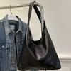 Leather Soft PU Shoulder Bag Large Capacity Underarm Bag Simple Women Handbag  Shopping