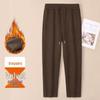 Women's Fleece-Lined Cotton Mom Pants: Warm, Loose Straight-Leg Sweatpants for Autumn & Winter 2025