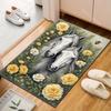 Multiple sizes White horses yellow flowers bee Carpet for Living Room Bedroom Sofa Home Decor Rus Non-slip Floor Mat Luxury Gift