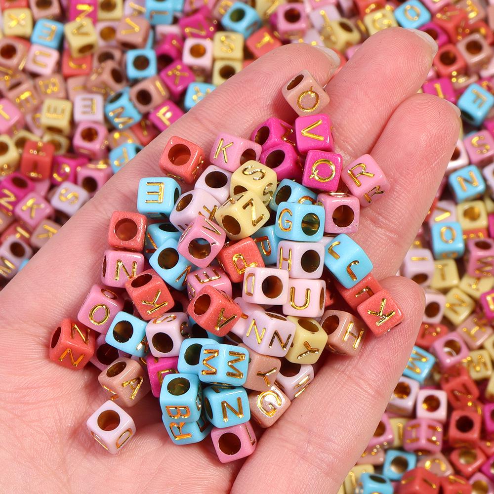 Acryl Englische Buchstabenperlen für DIY Kinderschmuck & Früherziehung - 26 Alphabetperlen