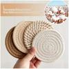 Set de 8 bucăți Substanțe absorbante pentru băuturi, Substanțe minimaliste din bumbac țesute Masă de cafea Decor Boho Cute Cup Coasters