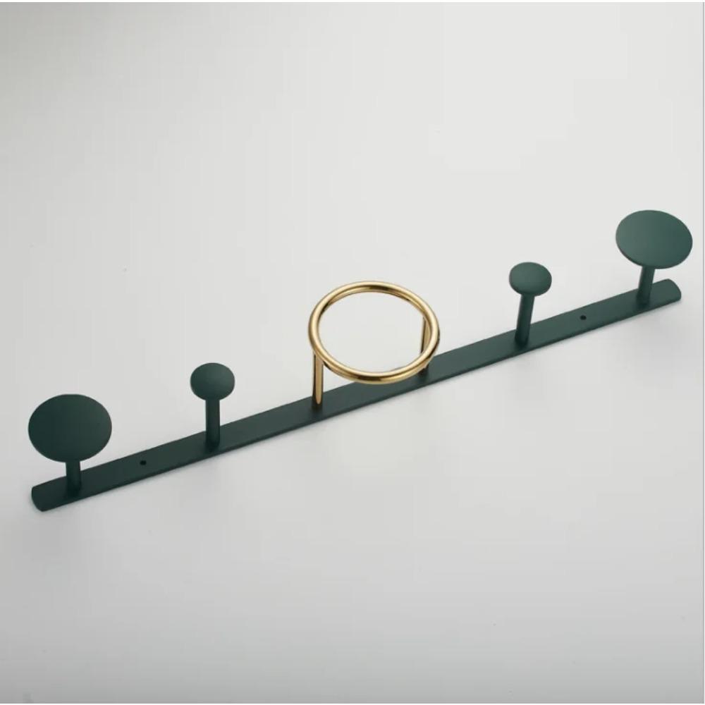 Green Gold Bathroom Hook with Gold Towel Ring Towel Holder Coat Hanger Hook Towel Rack Bathroom Hardware