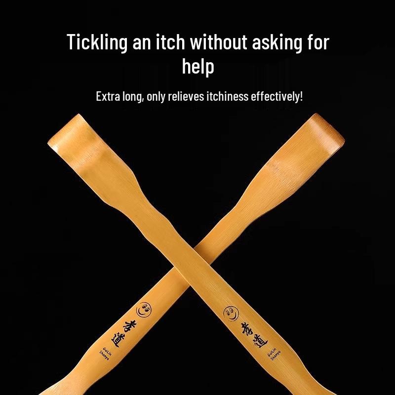 Bamboo Back Scratcher & Head Massager - Itch Relief for Home Use